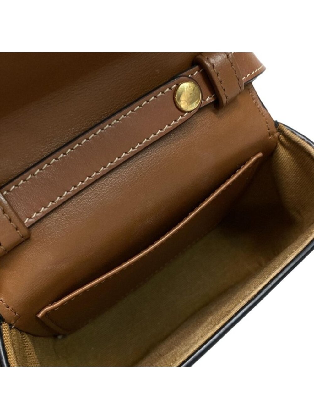 ★SOLD★ Celine Shoulder Bag Mini Triomphe Black Dark Brown Leather - Picture 7 of 15